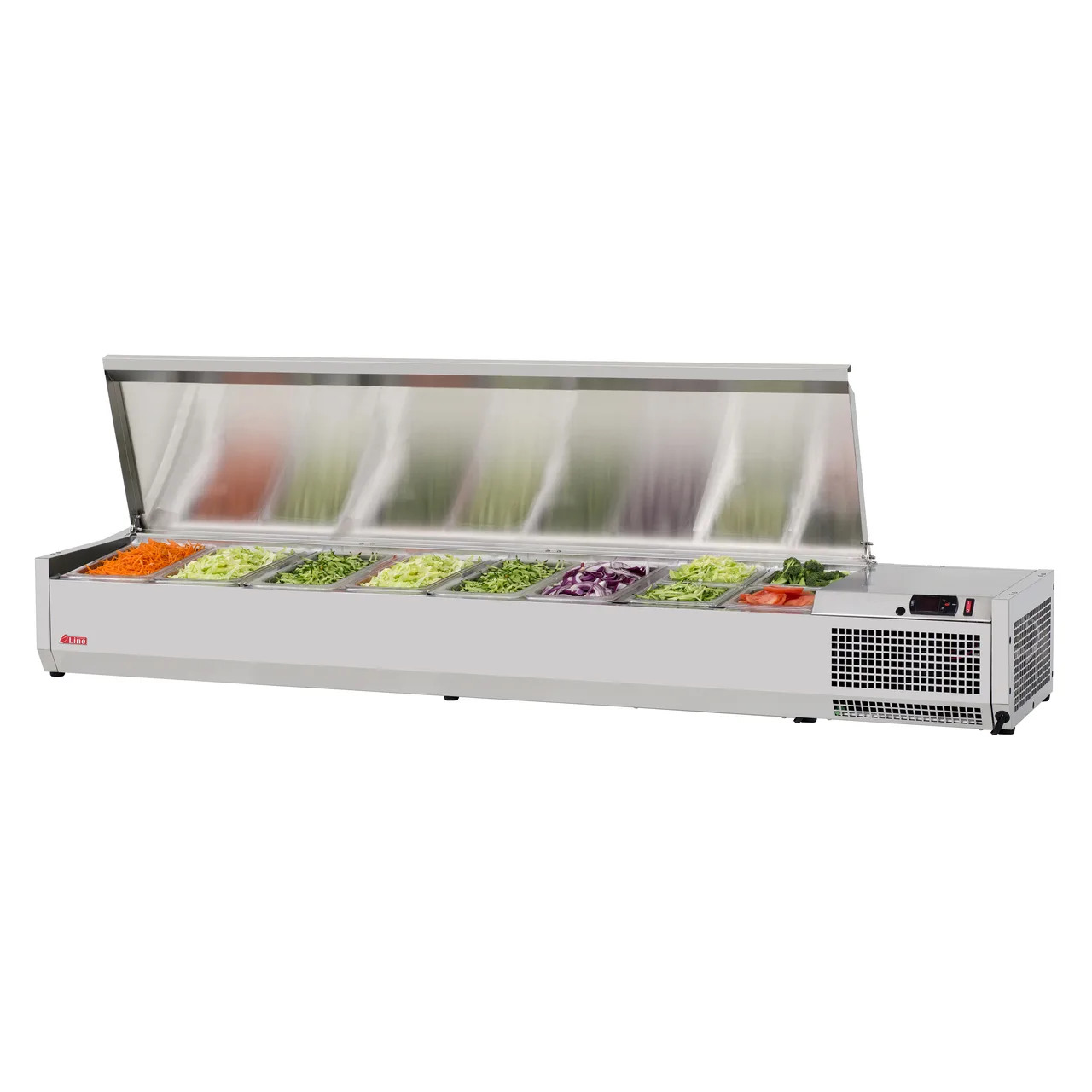 Turbo Air CTST-1800-13-N 70" E-Line Countertop Salad Table, 8 Pan Capacity