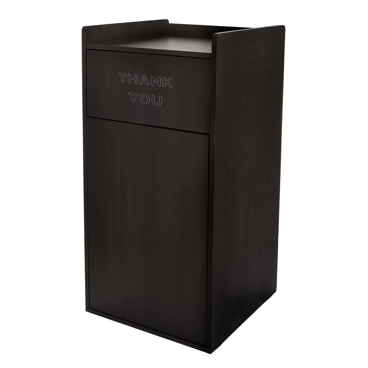 Alpine Industries ALP476-BLK Receptacle Enclosure with Drop Hole & Tray Shelf