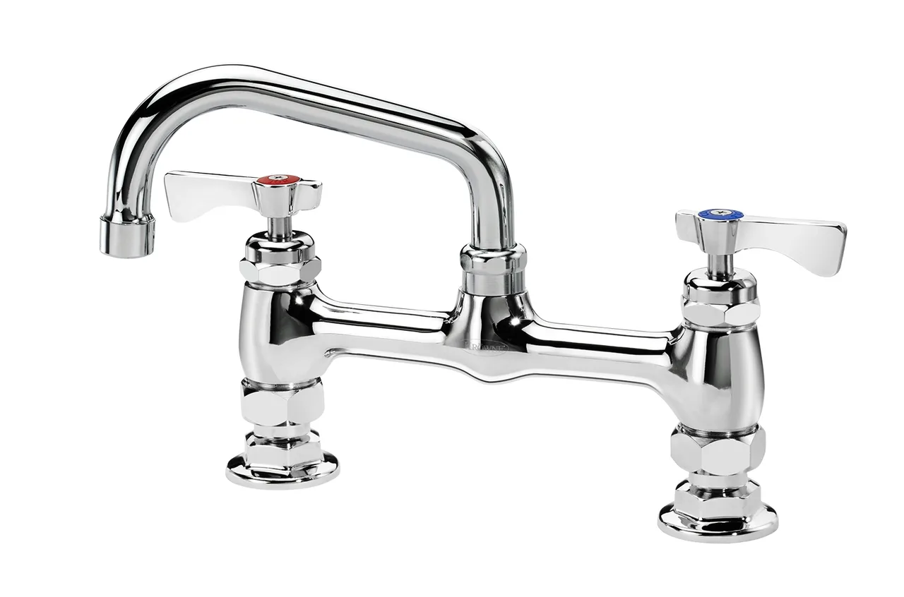 Krowne 15-806L Royal Series Low Lead Deck Mount Faucet w/ 8" Centers, 6" Swing Spout