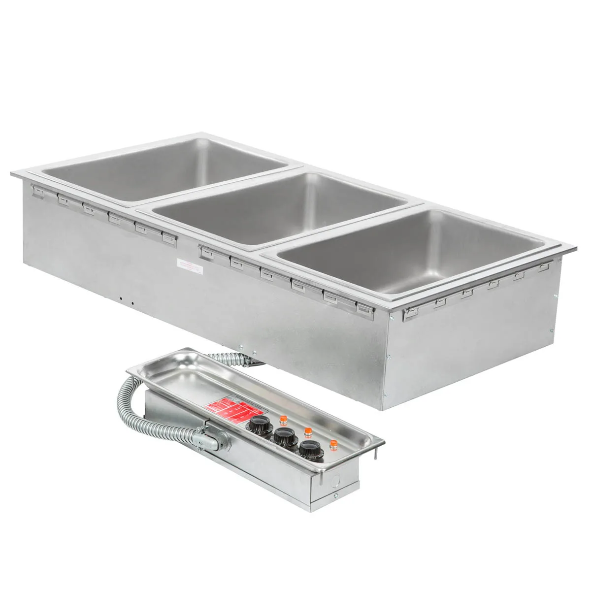 APW Wyott HFW-3S Hot Food Well Unit, Drop-In, Electric, (3) 12" X 20" Wells