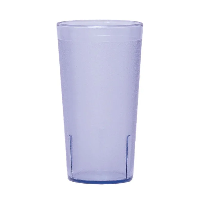 Cambro 1600P2401 16.4 oz Slate Blue SAN Tumbler, 3‑1/8" Top Dia, Textured Finish - 24/Case