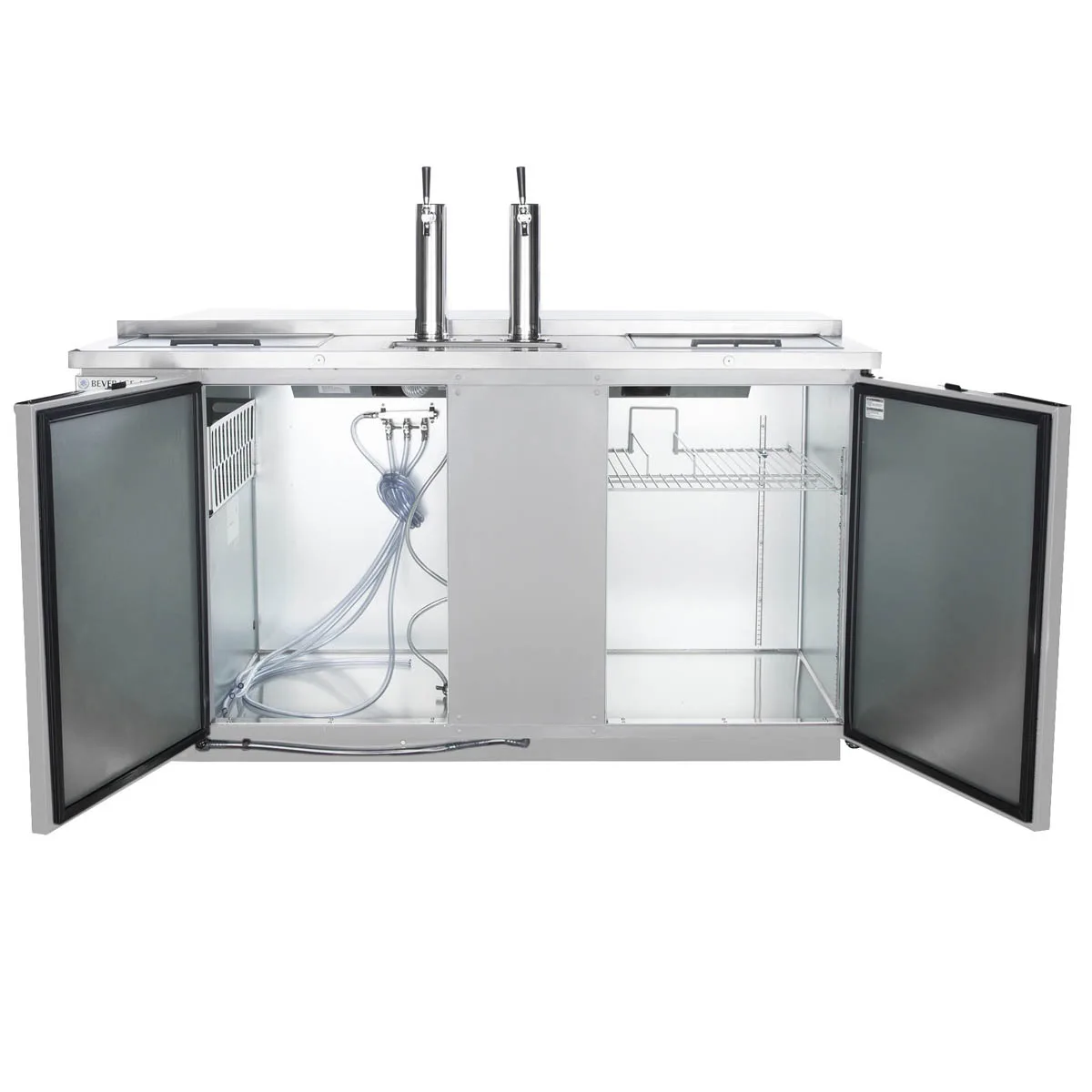 Beverage Air DD68HC-1-C-S 69" Draft Beer Cooler w/ 3 Kegs, 25.93 cu. ft., 2 Single-Tap Towers