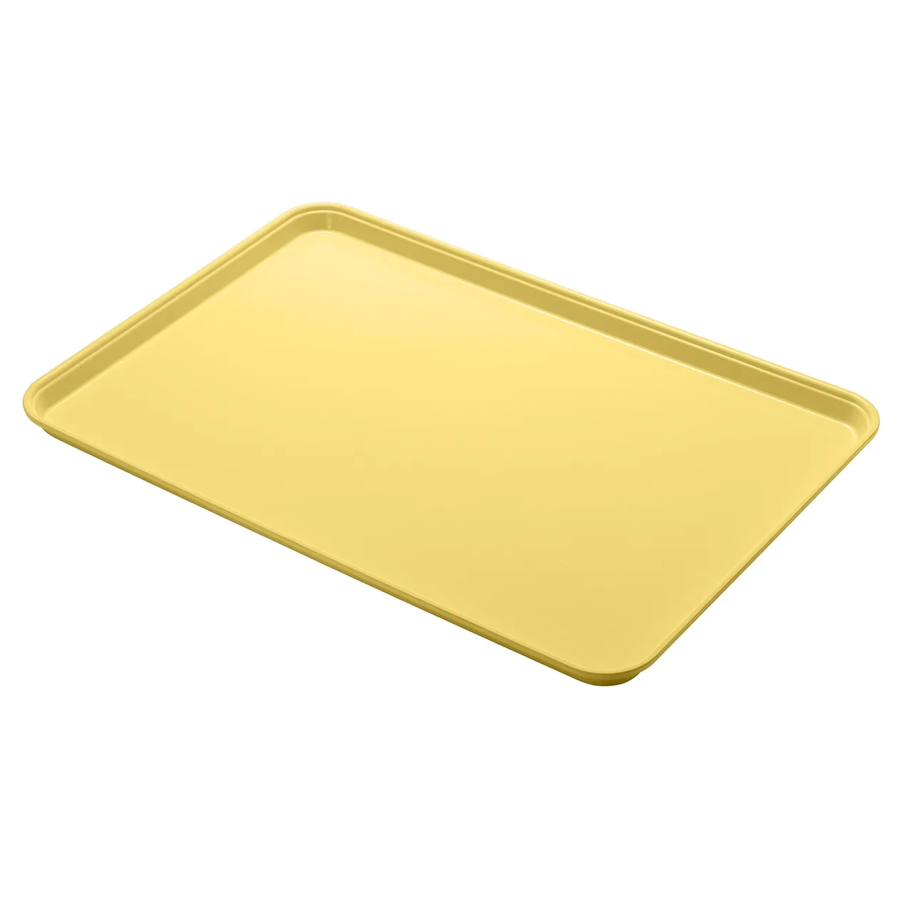 Cambro 1826MT145 Bakery Tray – Yellow Rectangular Fiberglass, 17.8" x 25.7" x 1.1", Dishwasher Safe