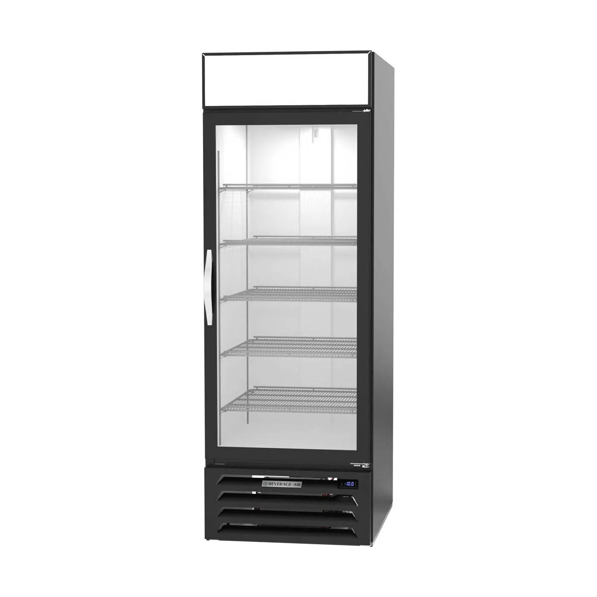 Beverage-Air MMF23HC-1-B 27" 1 Glass Door Merchandising Freezer in Black, 22.5 cu. ft.
