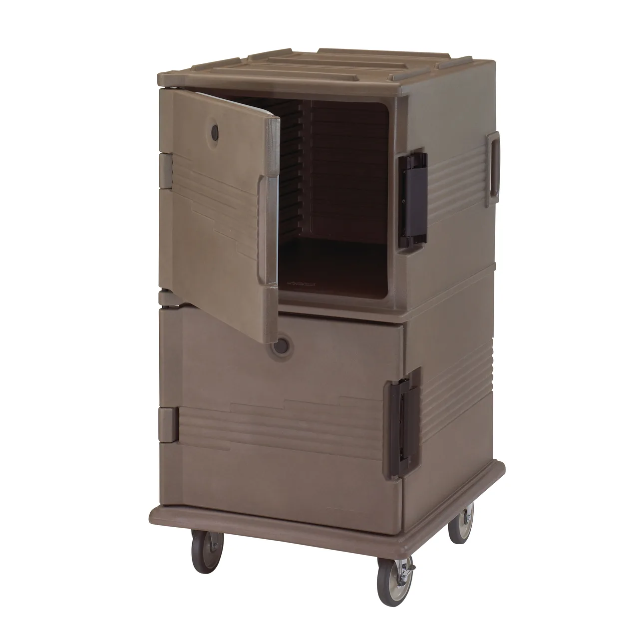 Cambro UPC1600HD194 Ultra Camcart® Insulated Food Pan Carrier w/ Heavy Duty Casters, Granite Sand