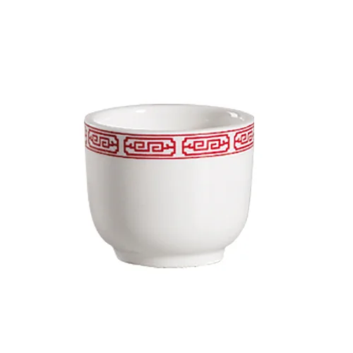 CAC China 105-54 - Red Tea Cup, 4 oz, 2‑3/4" Dia x 2‑3/8" H, Porcelain, Red White Finish - 1 Dozen