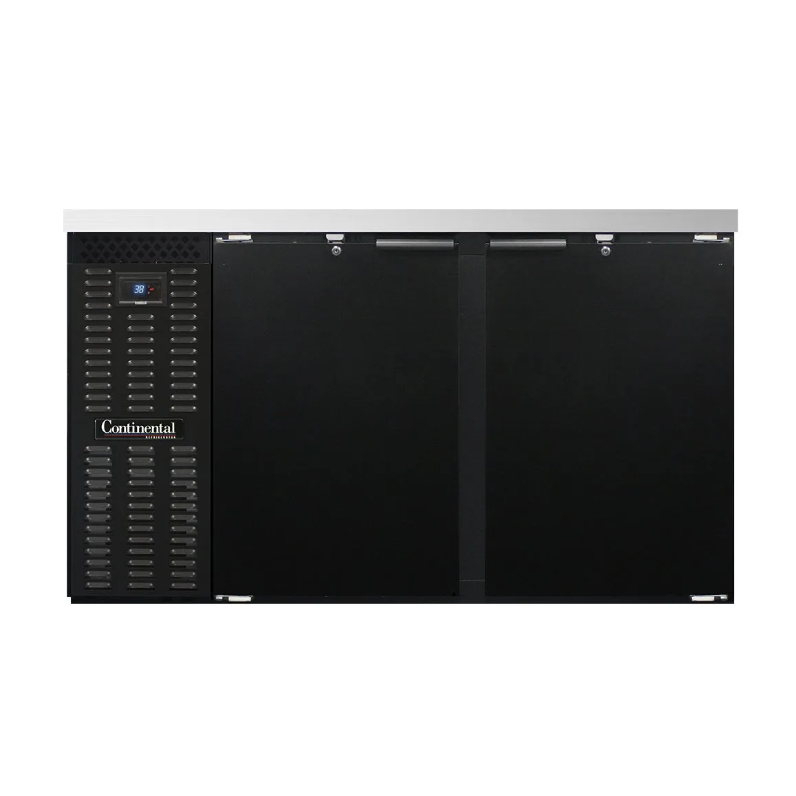 Continental Refrigerator BB59SN Refrigerated Back Bar Cooler w/ 2 Solid Doors, 15 Cu Ft, 59" W
