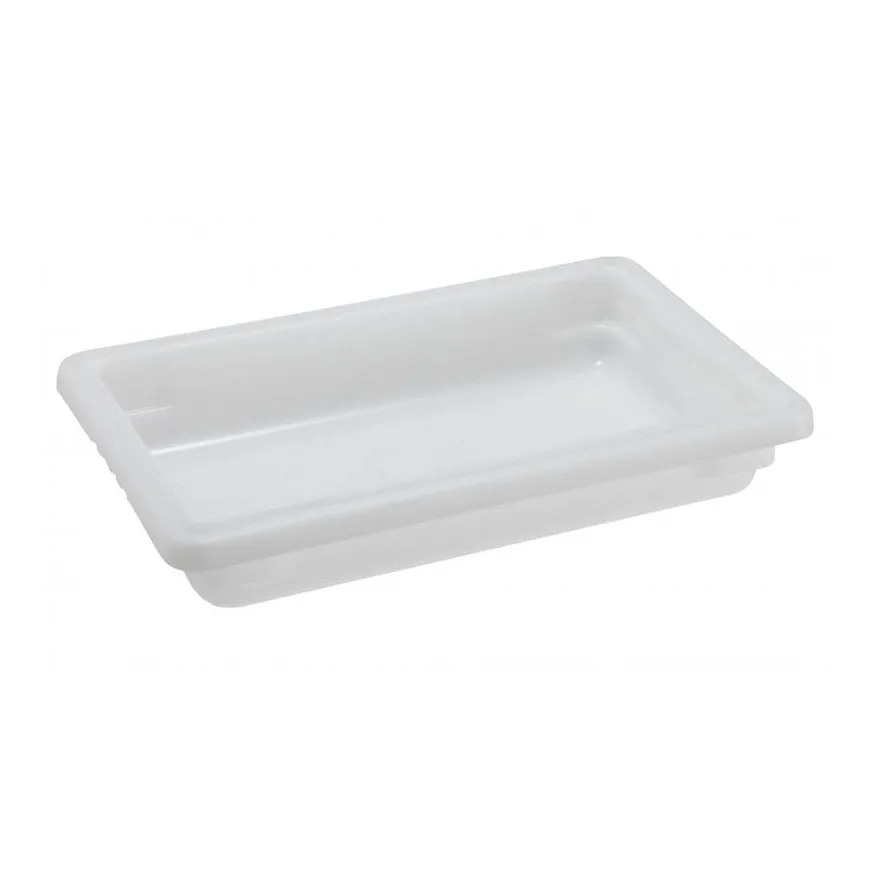 Omcan USA 85125 Food Storage Box, 12" x 18" x 3-1/2" H Stackable Polypropylene White, NSF