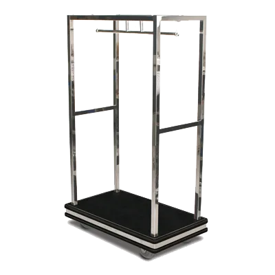 Forbes Industries 2505DB Specialty Luggage Cart w/ T-Hanger Bar, Polished Stainless Steel