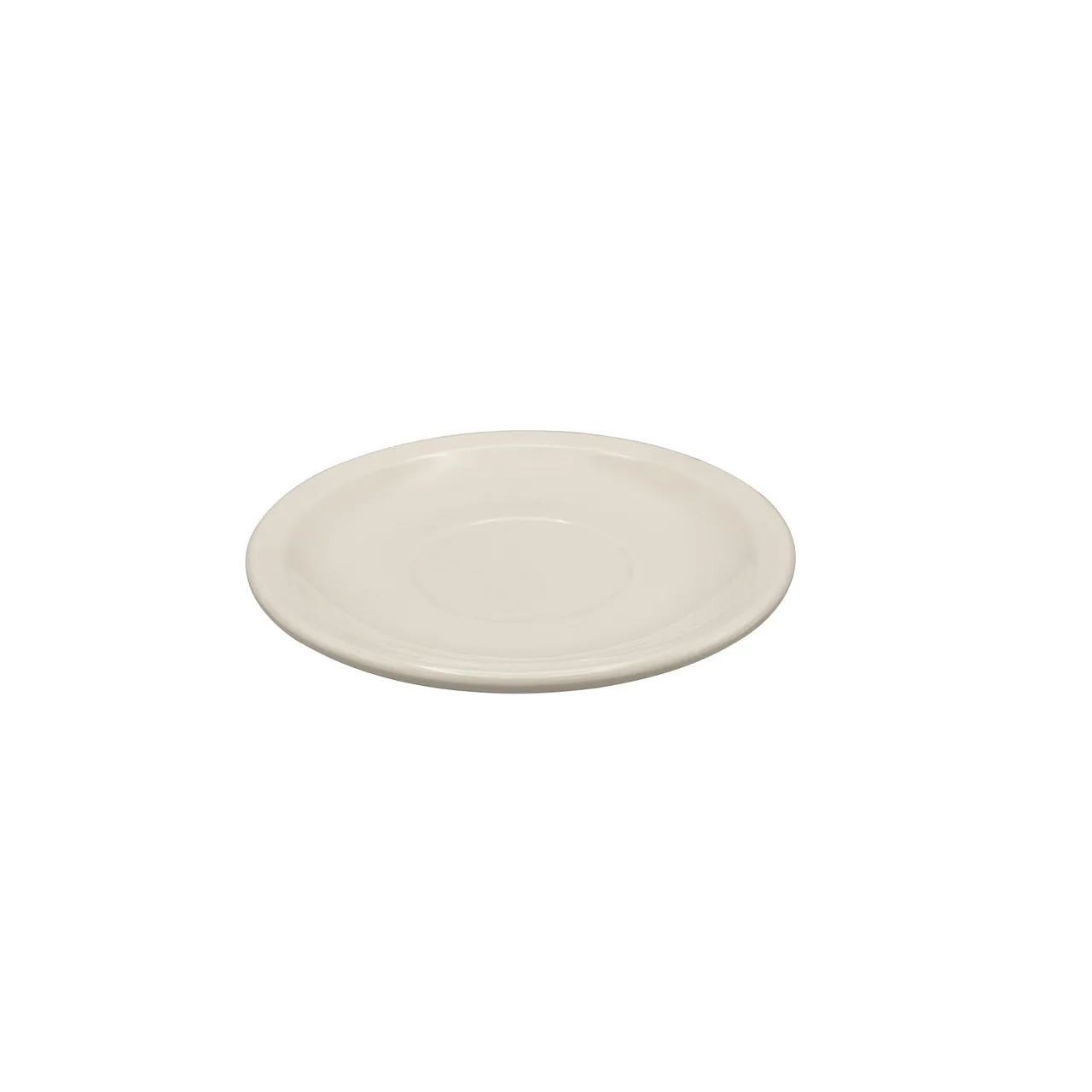 CAC China MLDNR-2 Plastic Saucer, 5" White Melamine Dinnerware, 5.5" x 5.5" x 0.625", 1 Dozen