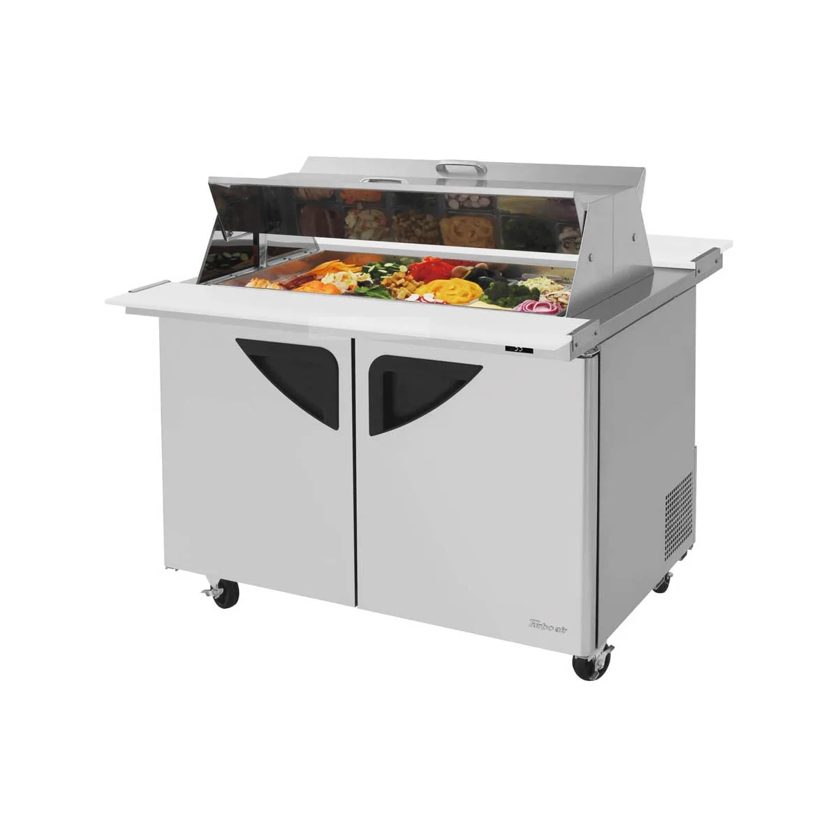 Turbo Air TST-48SD-18-N-DS 48" Mega Top Sandwich/Salad Prep Table w/ 2 Doors, 18 Pans