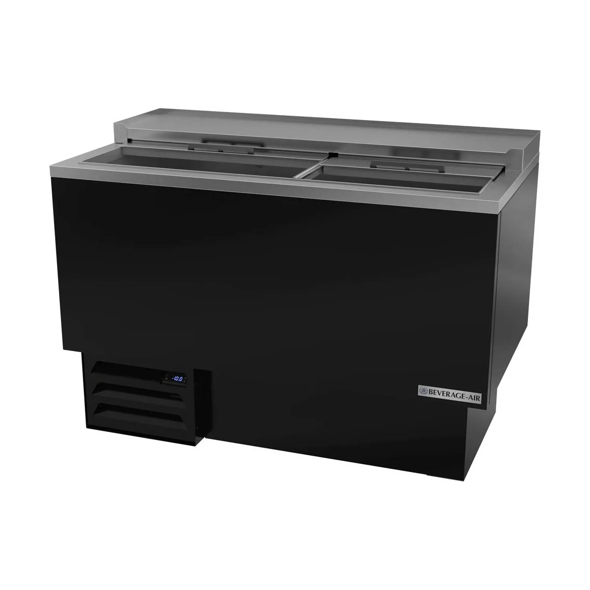 Beverage Air GF48HC-B 48" Black Glass & Plate Chiller, 9.65 cu. ft.