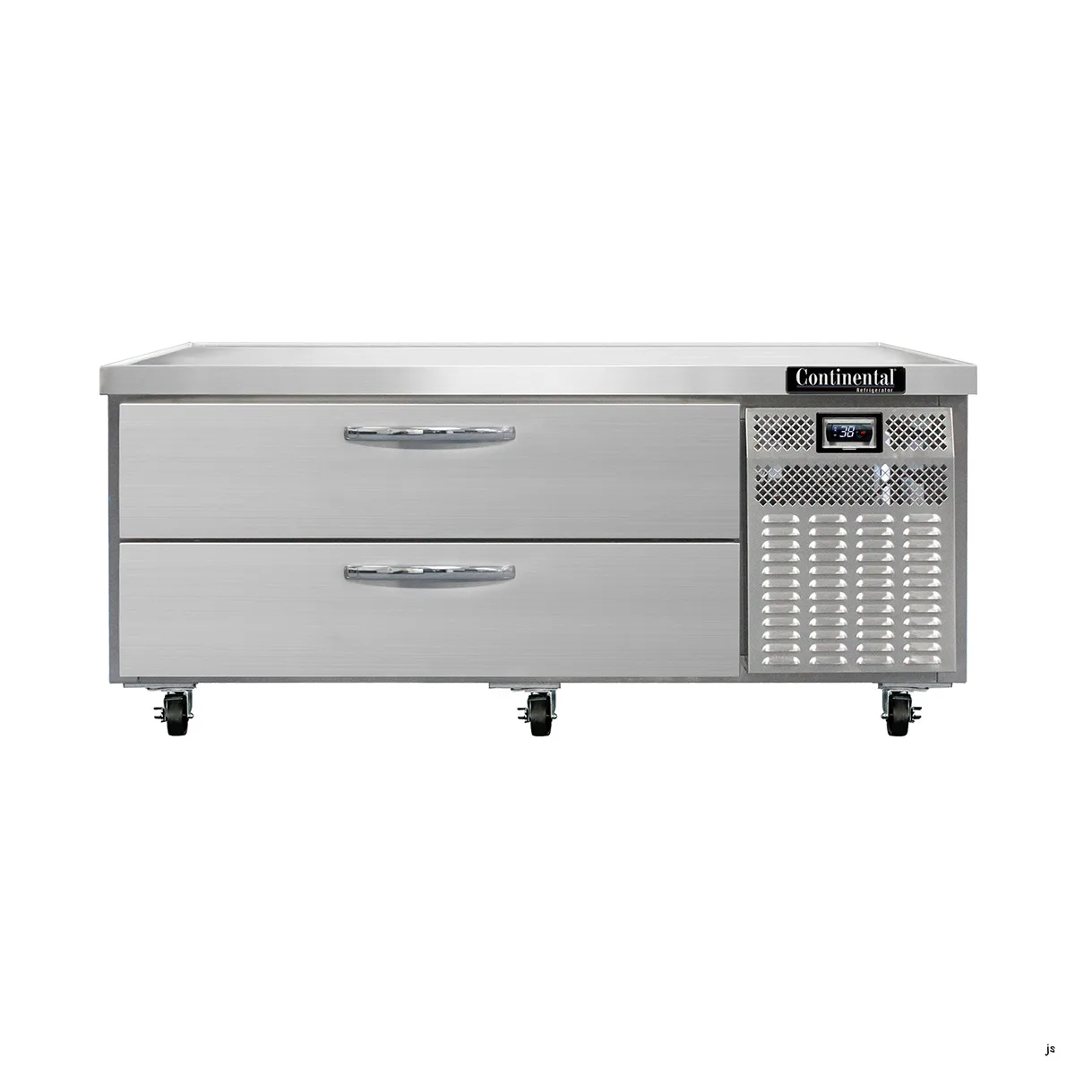 Continental Refrigerator D60GN 60" 2 Drawers Refrigerated Chef Base w/ Marine Edge