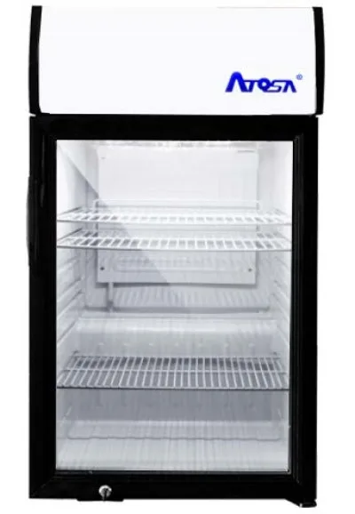 Atosa USA CTD-3S Merchandiser Refrigerator, 18-1/8"W x 18-1/2"D x 33"H, 2.4 cu ft, Black Exterior