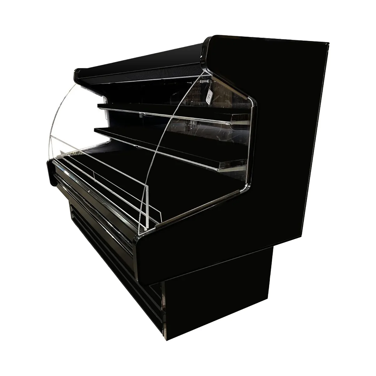 Howard-McCray R-OD40E-6L-B-C-LED 75" Dairy Curved End Open Merchandiser in Black, Remote