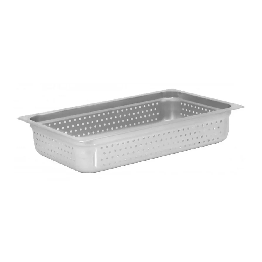 Omcan USA 85192 Perforated Steam Table Pan, 20-3/4" × 12-3/4" × 4", 25‑Gauge Stainless Steel, NSF