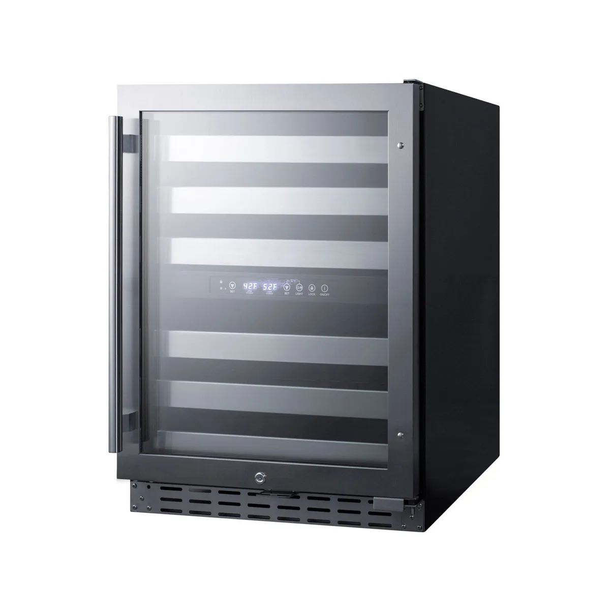 Summit ALWC532 24" Glass Door Wine Refrigerator, Dual Temperature, 46 Bottles