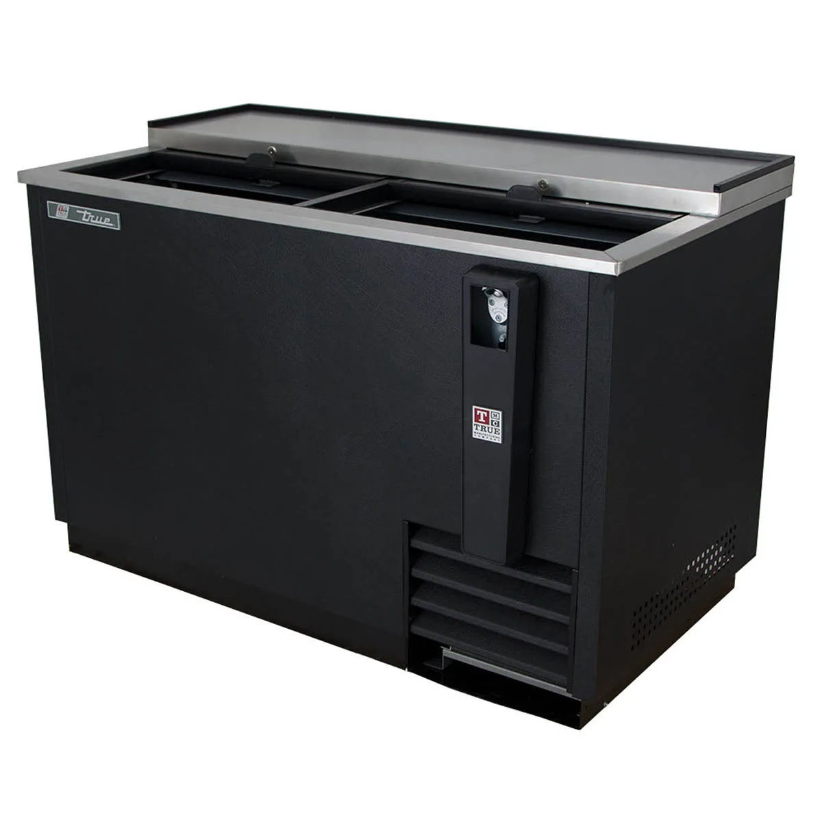 True TD-50-18-HC 49" Solid Slide Lid Deep Well Horizontal Bottle Cooler with Hydrocarbon