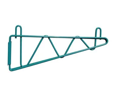Serv-Ware GRWB24-CWP 24" Green Epoxy Wall Bracket for Wire Shelving, Sold per Pair