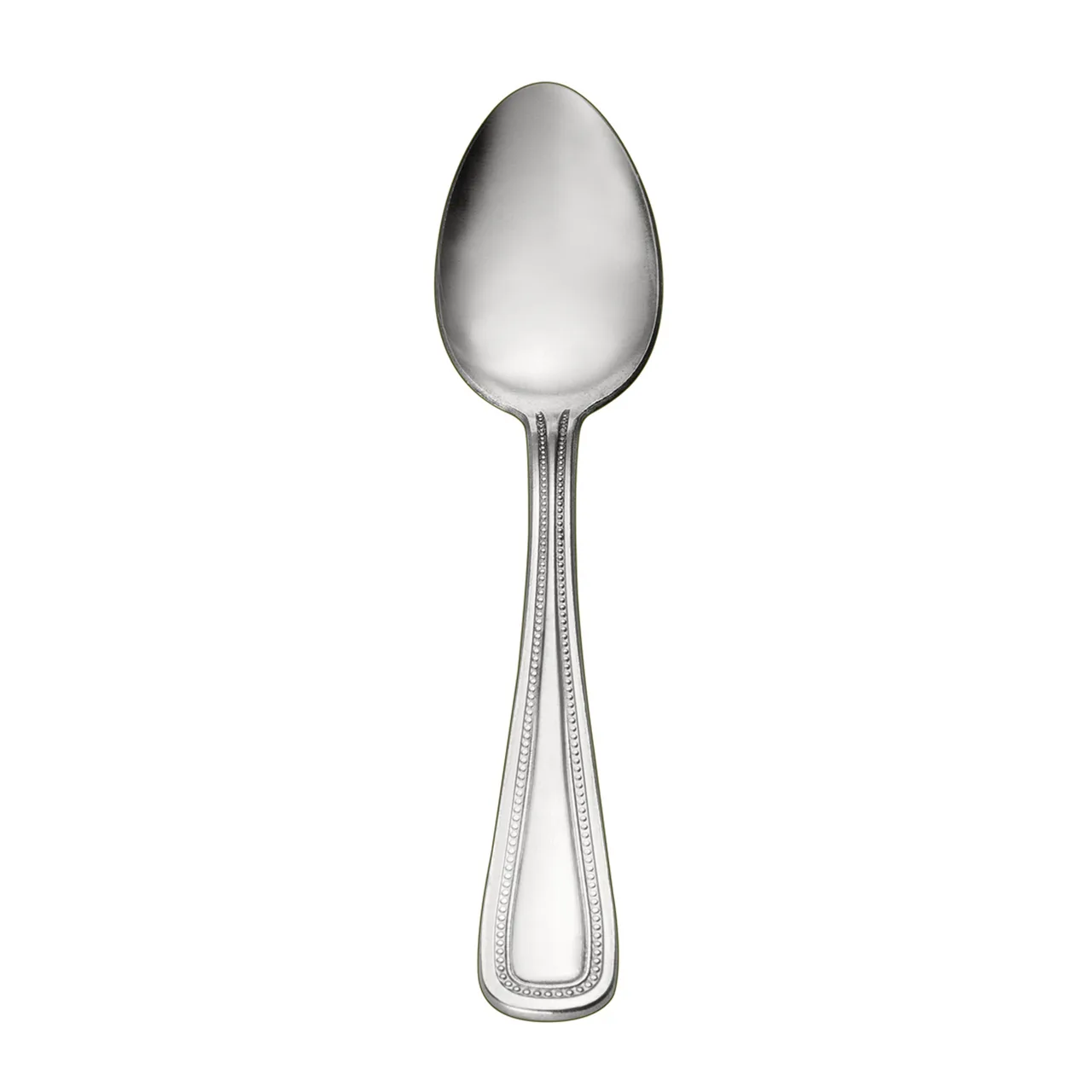CAC China 2008-01 Pearl Teaspoon, 6" Length, Heavy Weight, 18/0 Stainless Steel - 1 Dozen