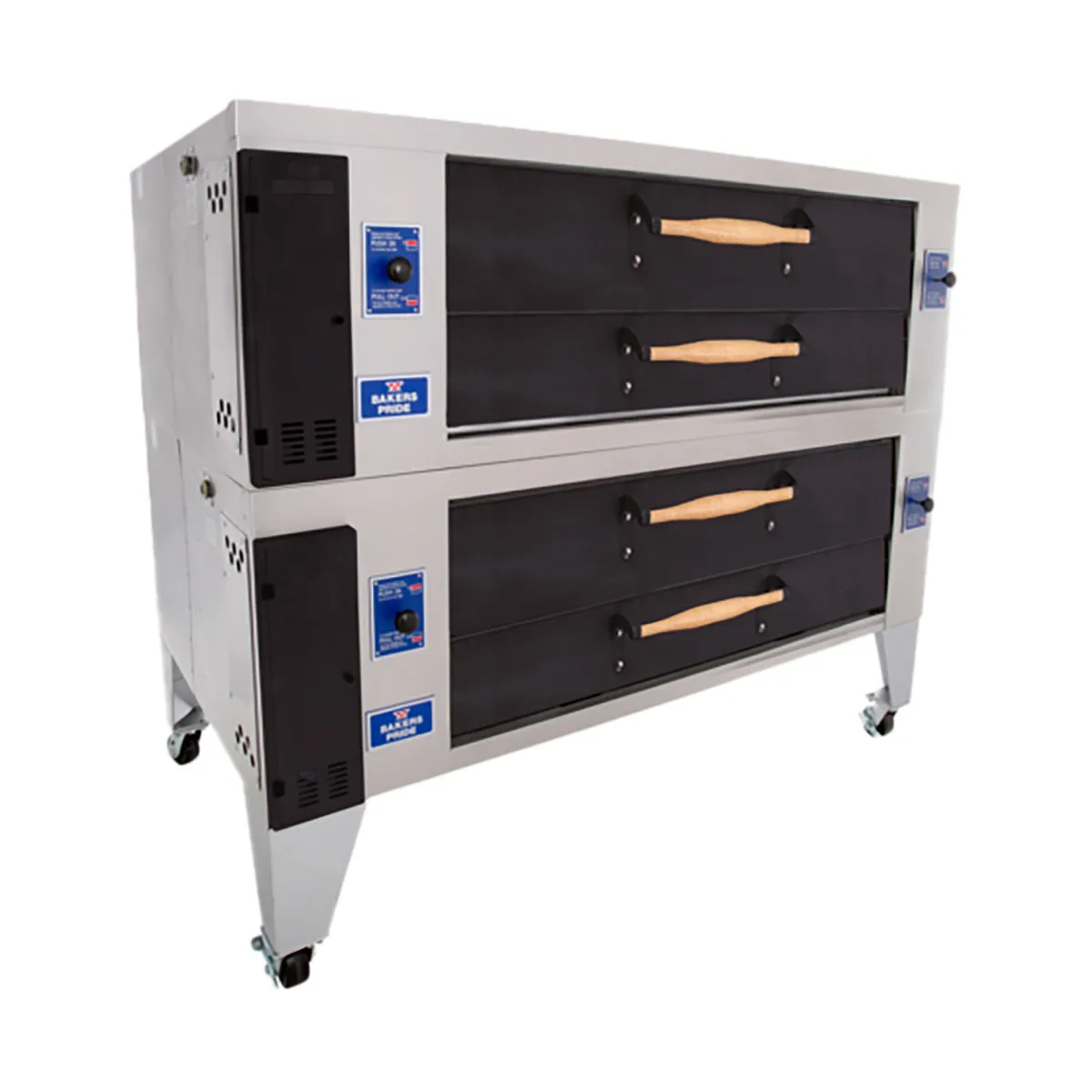 Bakers Pride Y-802BL-DSP 84" Gas Double Deck Pizza Oven