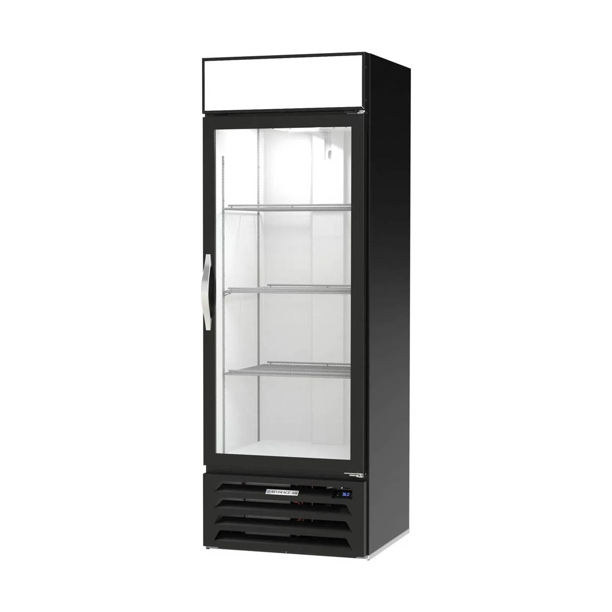 Beverage Air MMR19HC-1-B 27" One Glass Door Merchandiser Refrigerator in Black, 17.87 cu. ft