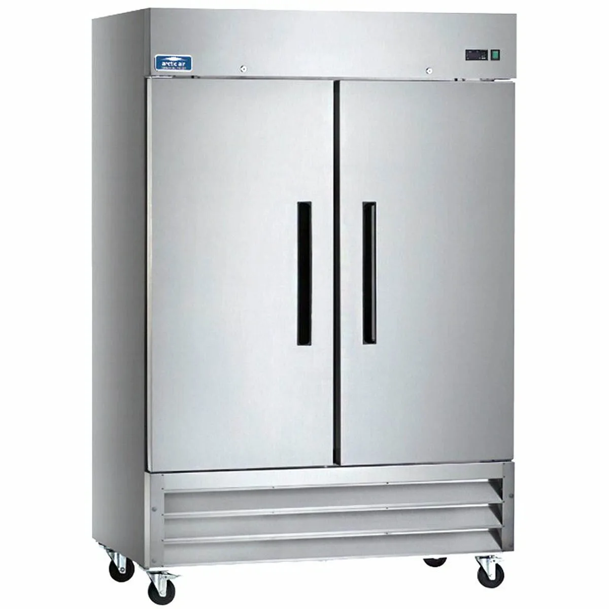 Arctic Air AR49 54" 2-Section Reach-In Refrigerator w/ 2 Solid Door, Bottom Mounted, Stainless Steel, 49 cu. ft.