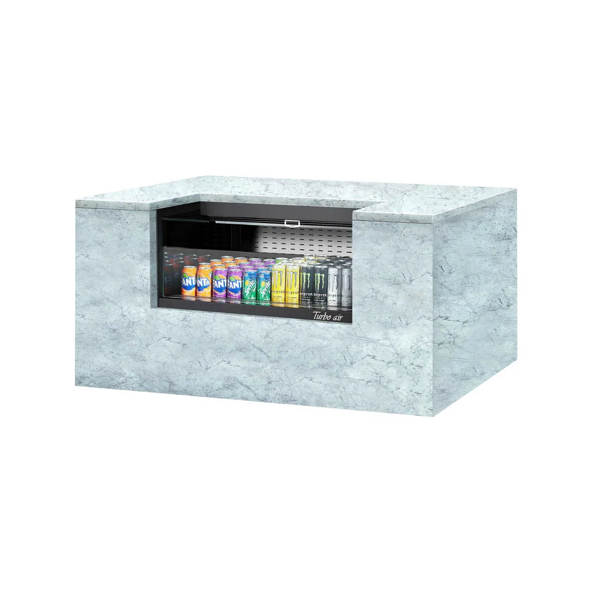 Turbo Air TOM-36UC-W(B)-N 36" Drop In Open Refrigerated Deli Display Case