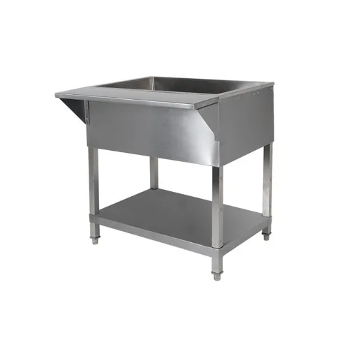 Klinger's Trading CP2 32" Stationary Ice-Cooled Cold Pan Table, (2) Pan