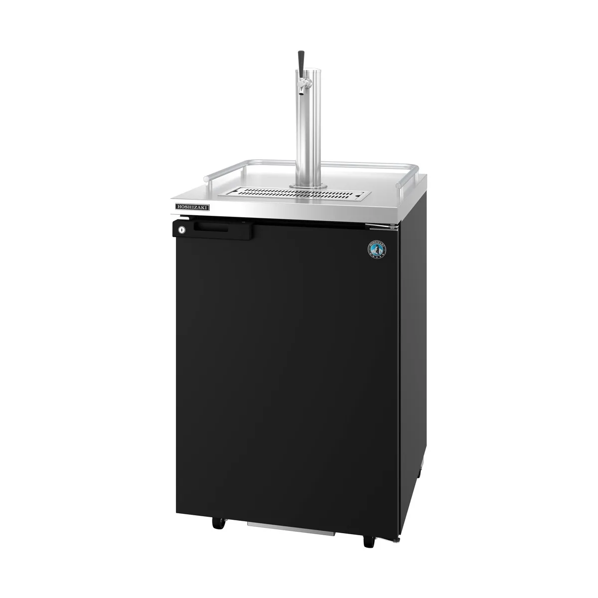 Hoshizaki DD24 Black Single Tap Kegerator Beer Dispenser - 1 x 1/2 Keg Capacity