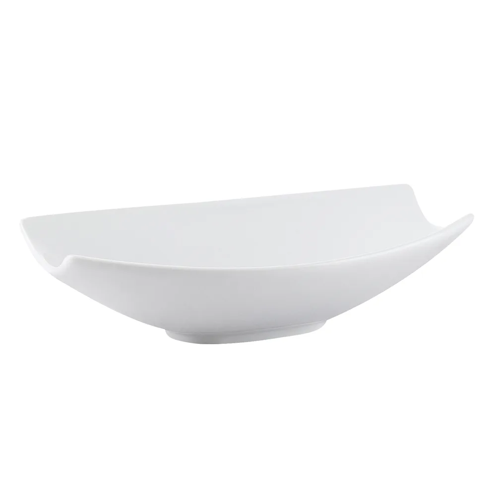 CACChina RCN-B512 Oval Bowl, 48 Oz White Porcelain, Dishwasher Safe, 12-1/4"Lx8-1/8"Wx3"H - Dozen