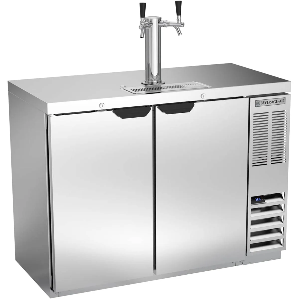 Beverage Air DD48HC-1-S 48" Draft Beer Cooler w/ 2 Kegs, 12.4 cu. ft., 1 Dual-Tap Tower
