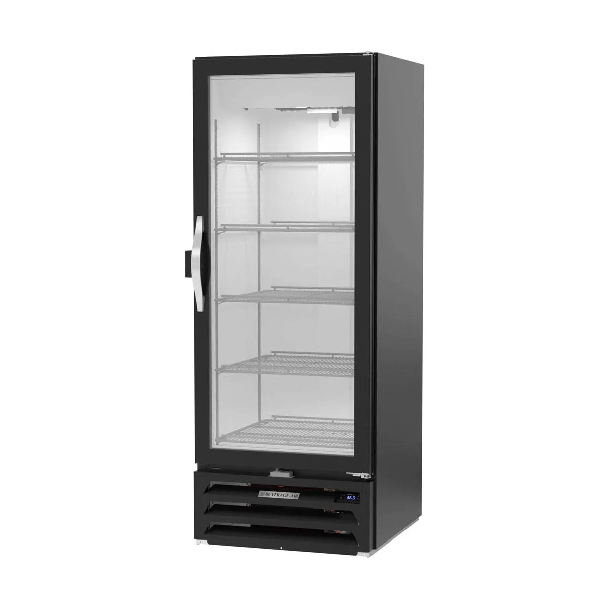 Beverage Air MMR12HC-1-B-IQ 25" One Glass Door Merchandiser Refrigerator in Black, 12 cu. ft.