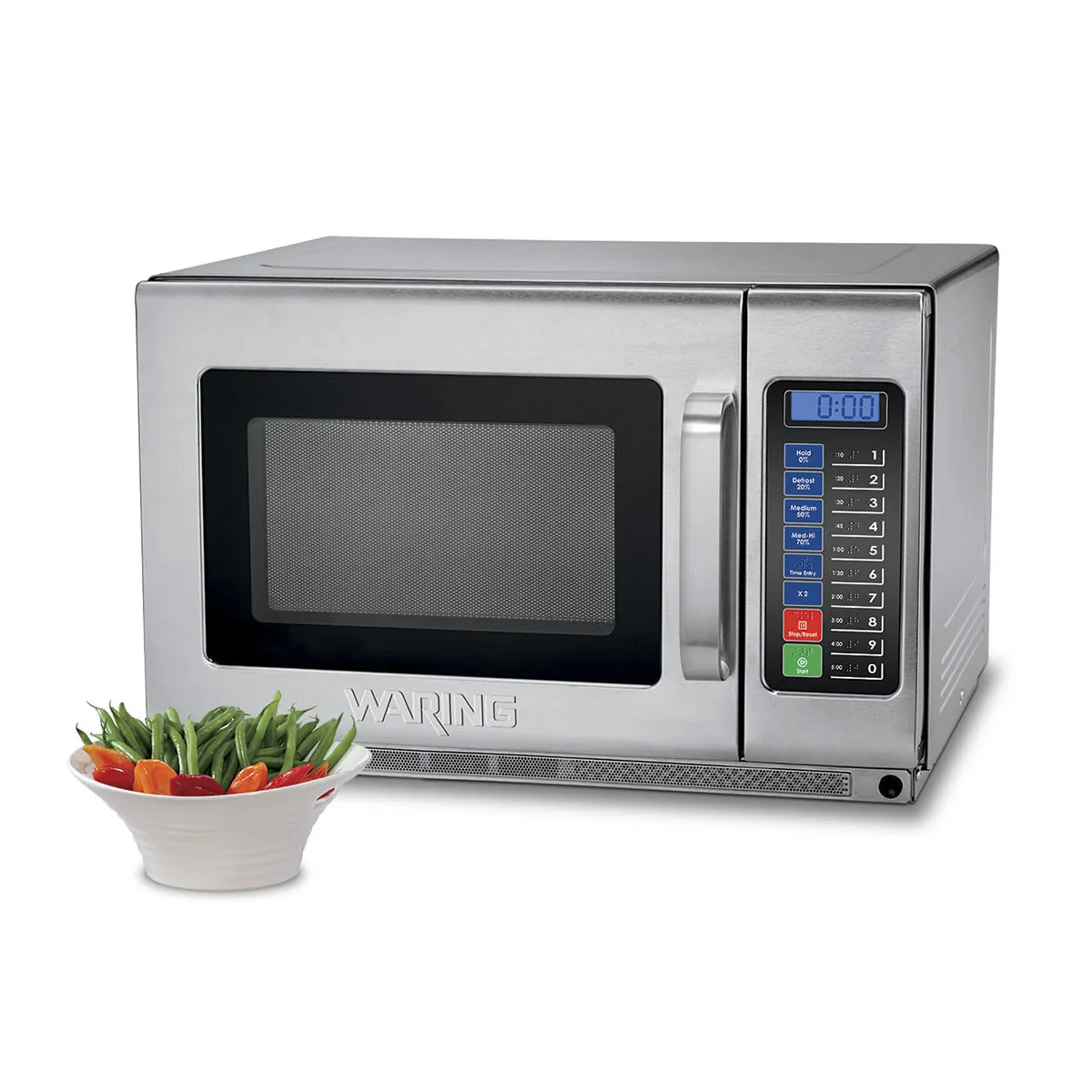 Waring WMO120 1800 Watts Heavy Duty Commercial Microwave Oven, 22-3/5"W X 20-3/4"D X 14-1/2"H, 1.2 cu. ft.