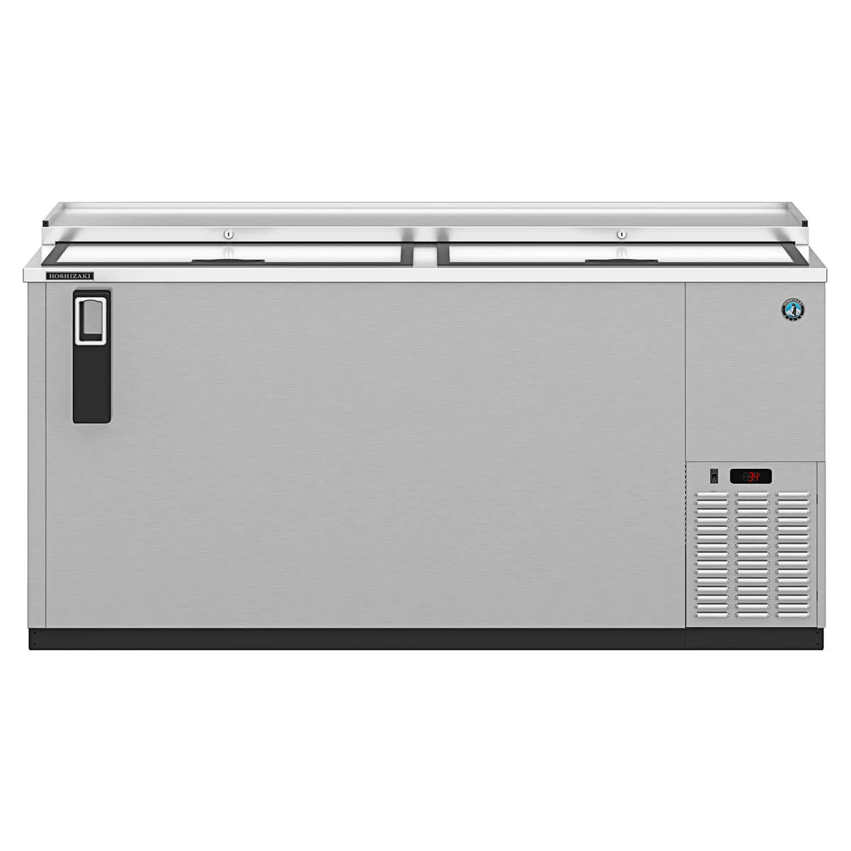 Hoshizaki CC65-S 65" Two Section Stainless Steel Horizontal Bottle Cooler, 19.6 cu. ft.