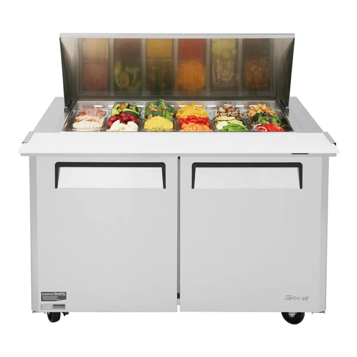 Turbo Air MST-48-18-N 48" Mega Top Sandwich/Salad Prep Table w/ 2 Doors, 18 Pans