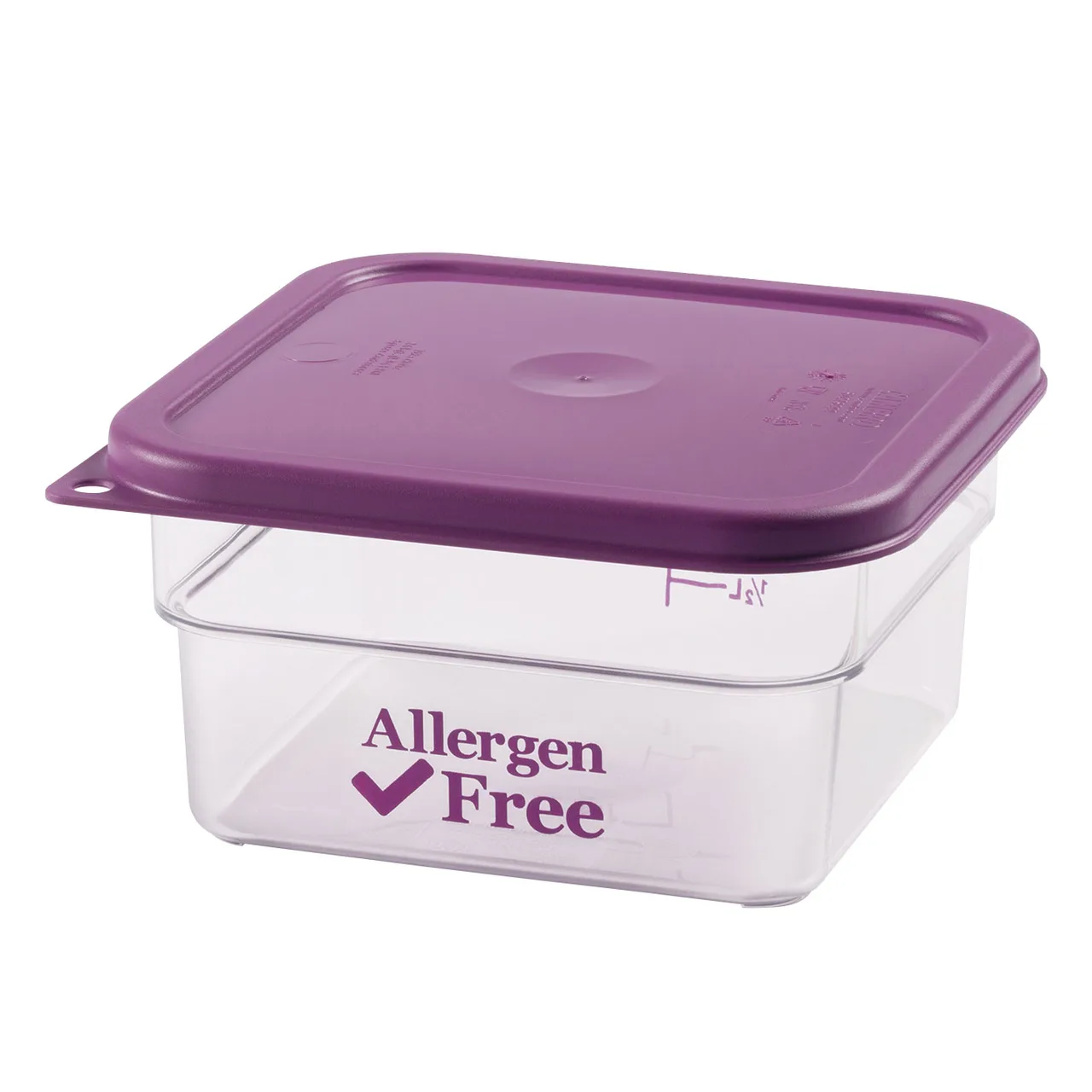 Cambro 2SFSCW441 2‑Quart Square Food Container 7¼"×7¼"×3⅞" Clear PC Dishwasher‑Safe – Container Only