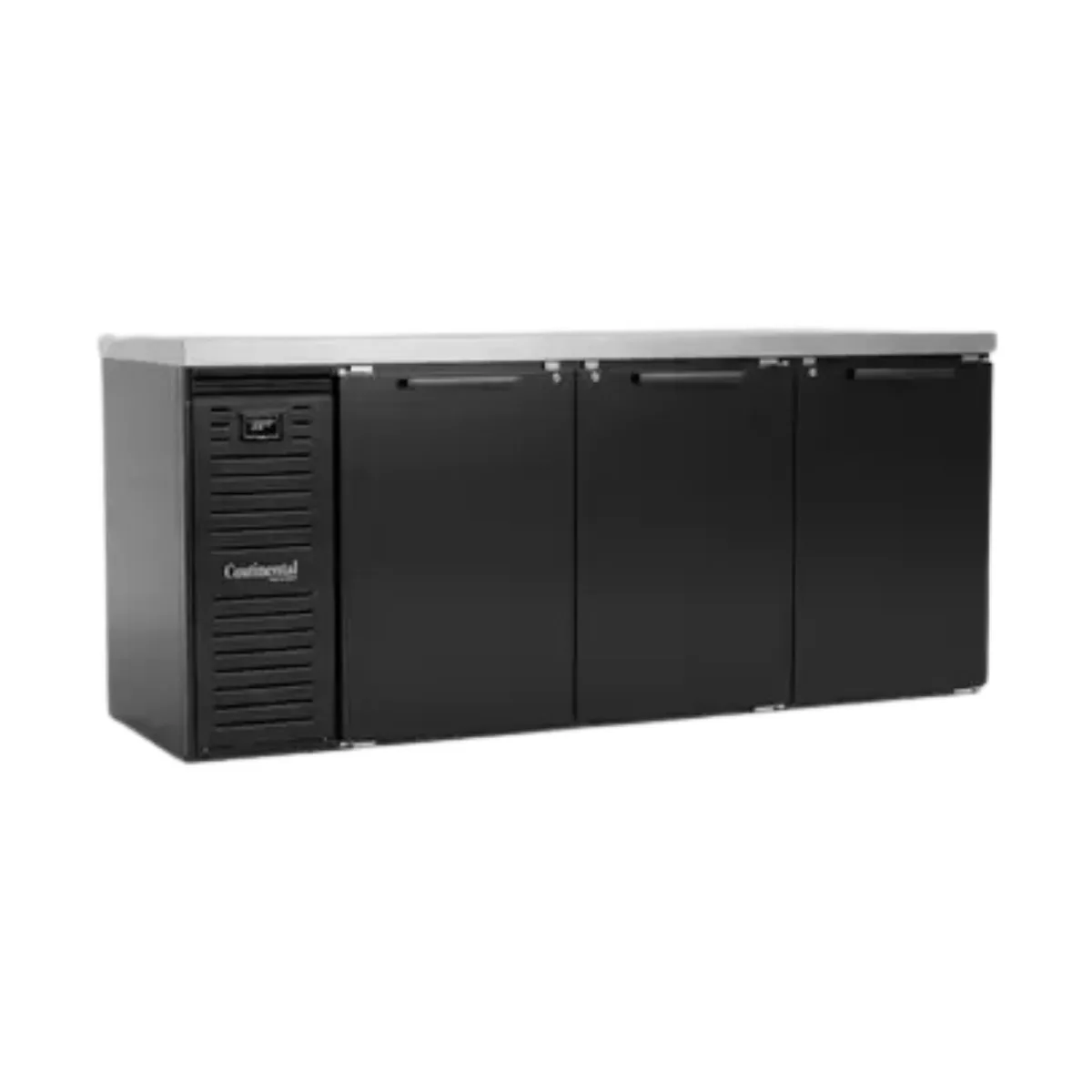 Continental Refrigerator BB79N Refrigerated Back Bar Cooler w/ 3 Solid Doors, 28 Cu Ft, 79" W