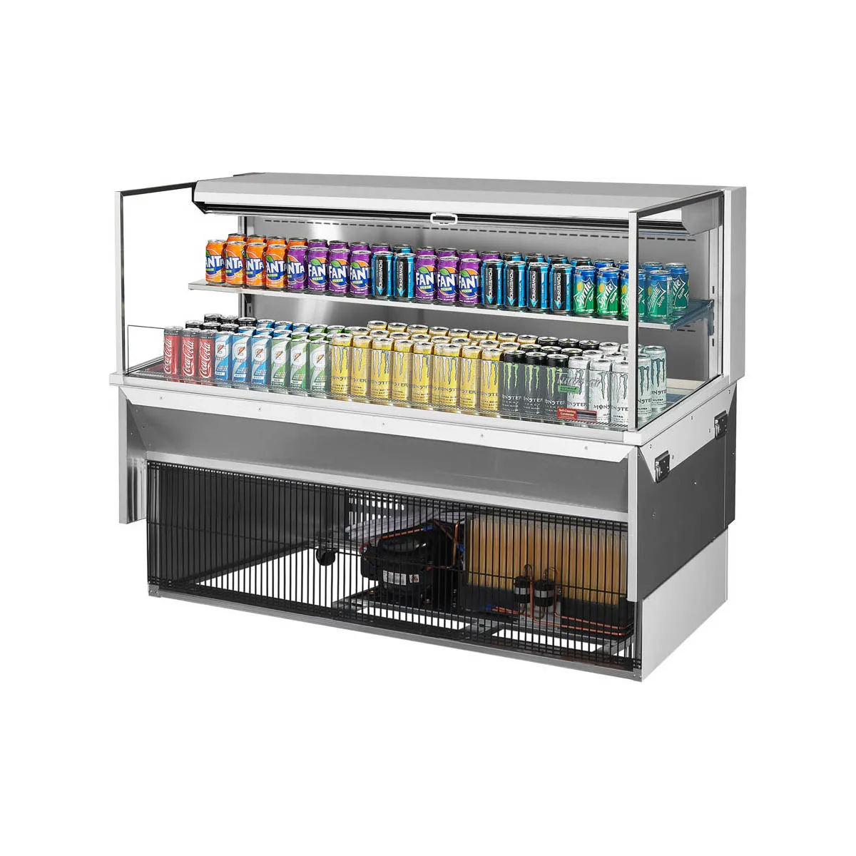 Turbo Air TOM-60L-UF-W(B)-2SI-N 60" Drop In Open Refrigerated Deli Display Case