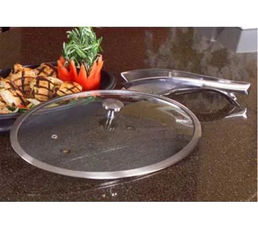 Spring USA 365-21/38M Motif Cover, Oval Roaster, 13"-15" Domed Tempered Glass, Stainless Steel Rim