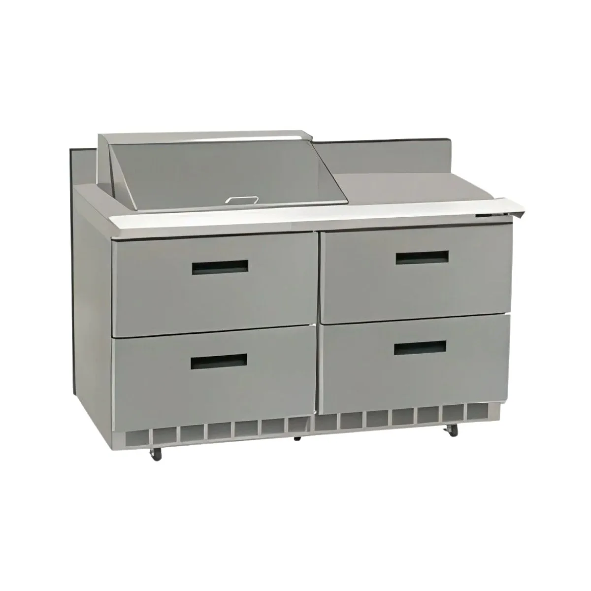 Delfield STD4448NP-8 48" 2-Section Sandwich and Salad Prep Table, 4-Drawer, 8 Pans, 16 Cu. Ft.
