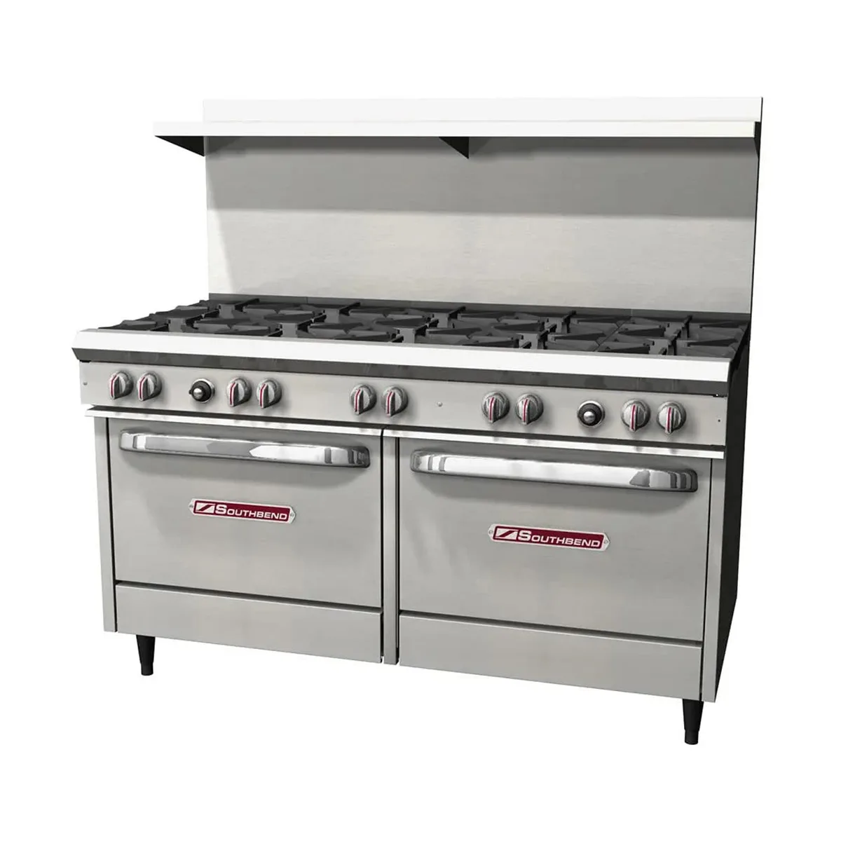 Southbend S60AA 60" Gas Restaurant Range w/ (10) Open Burners, (2) Convection Ovens, 350.000 BTU