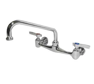 Serv-Ware WF10-CWP Faucet, Wall Mount, 8" Oc, 10" Swing Spout, Swivel Flanges