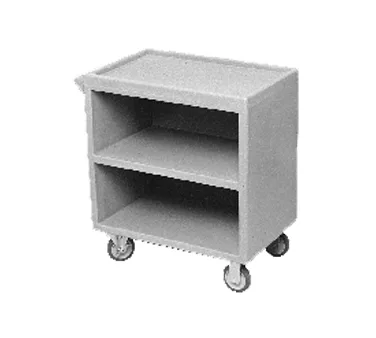 Cambro SC330S615 NSF Charcoal Gray Polyethylene 3-Shelf Service Cart - 33.13" x 20" x 34.63"