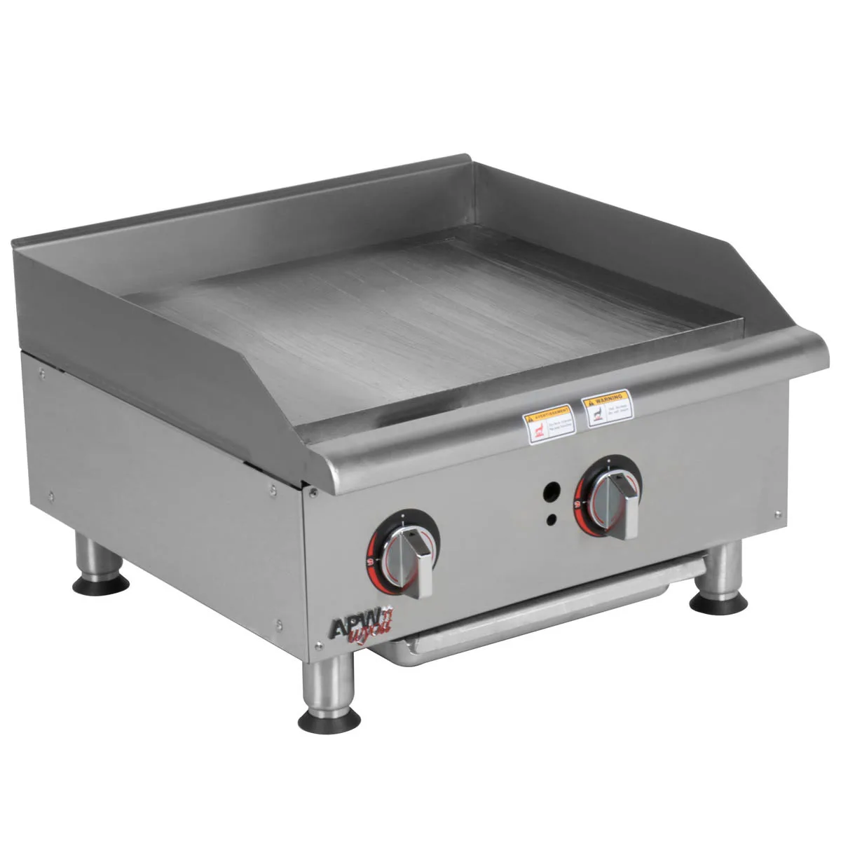 APW Wyott GGM-24S 24" Countertop Gas Griddle with Manual Controls, 3/4" Steel Plate, 40.000 BTU