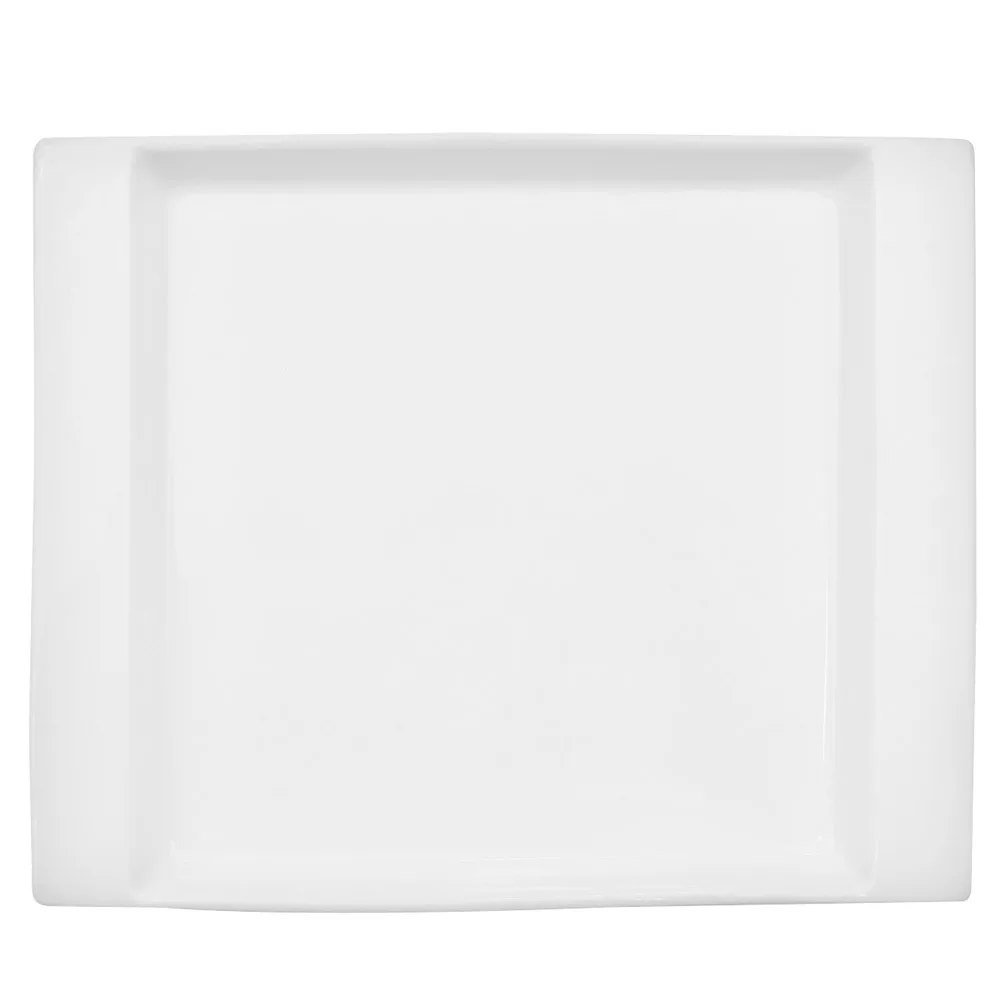 CAC China F-4S Fortune Tray 8-5/8"L x 7"W x 3/4"H Porcelain White Dishwasher Safe - Dozen