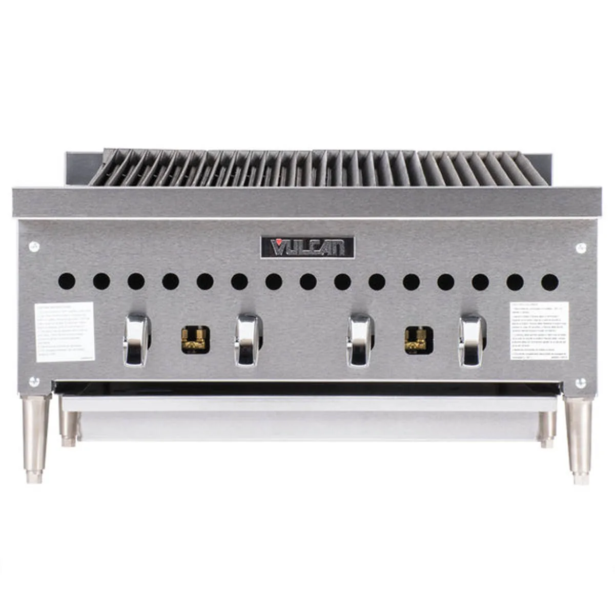 Vulcan VCCB25 25" Low Profile Countertop Gas Radiant Charbroiler w/ (4) Burners, 58.000 BTU
