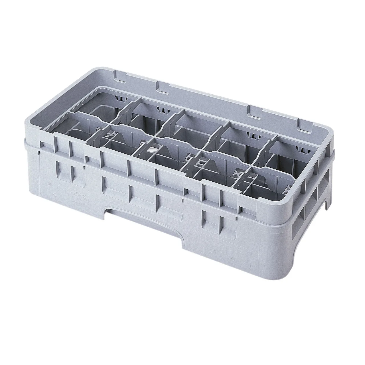 Cambro 10HC414151 Camrack Cup Rack, Soft Gray, Half Size, 9-7/8 x 19-3/4, 10 Compartments