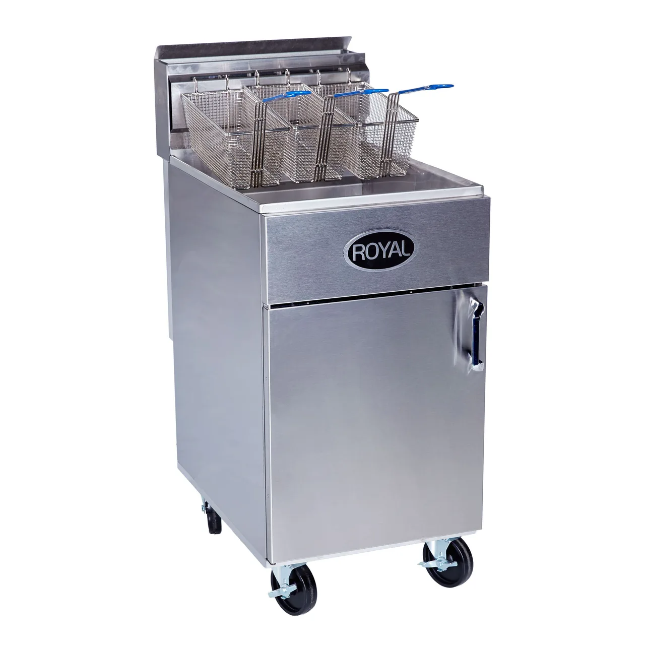 Royal Range of California RFT-60 Full Pot Floor Model Gas Fryer w/ 60-lb Capacity, Tube-Fired