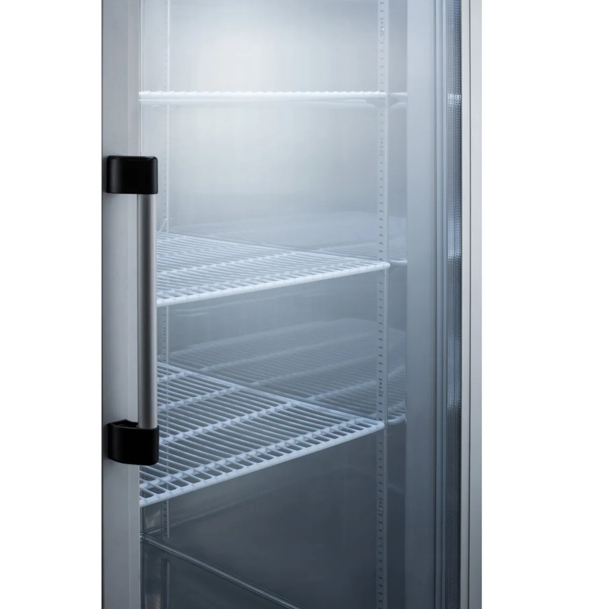 Summit SCR23SSG 28" 1-Section Reach-In Refrigerator w/ Right Hinged Glass Door, Bottom Mount, Stainless Steel, 23 cu. ft.
